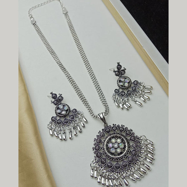 SP Jewellery Oxidised Plated Pendant Set