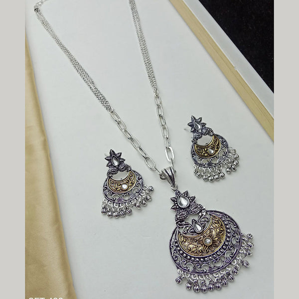 SP Jewellery Oxidised Plated Pendant Set