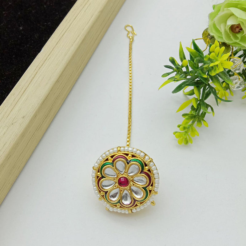 SP Jewellery Gold Plated Kundan Mangtikka