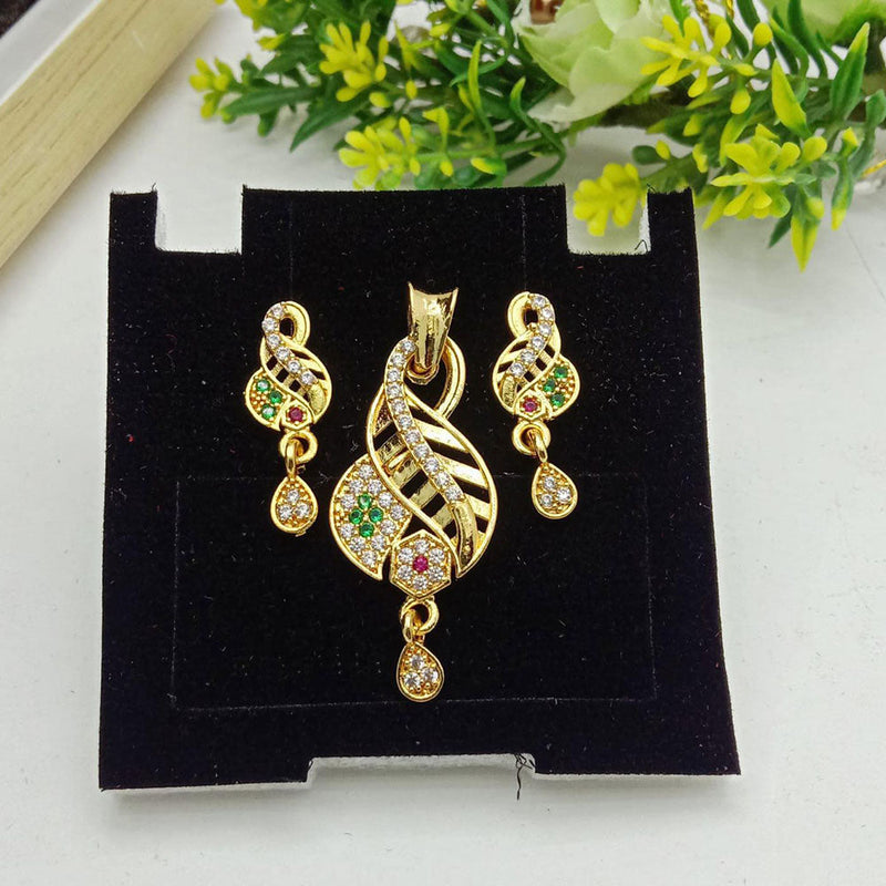 SP Jewellery Gold Plated Austrian Stone Pendant Set