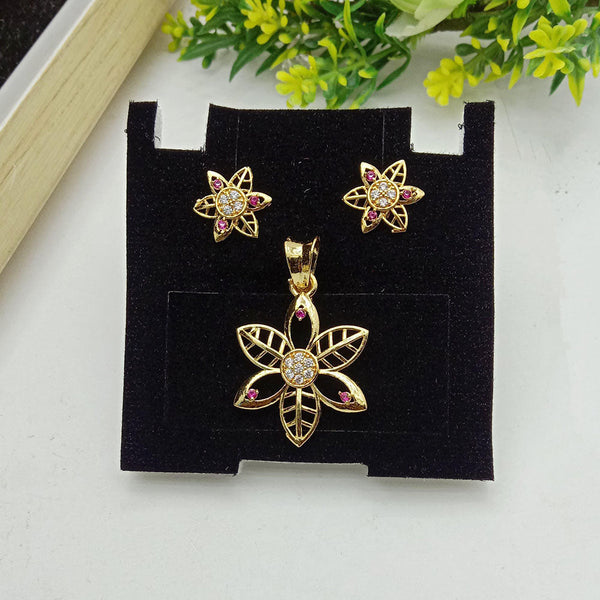 SP Jewellery Gold Plated Austrian Stone Pendant Set