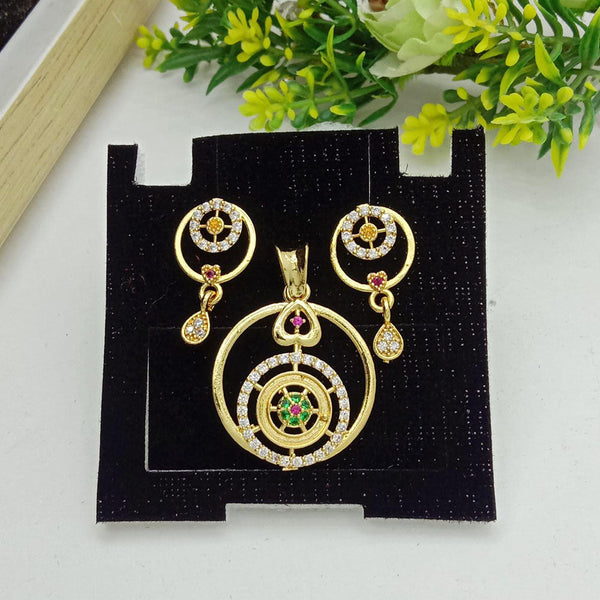 SP Jewellery Gold Plated Austrian Stone Pendant Set