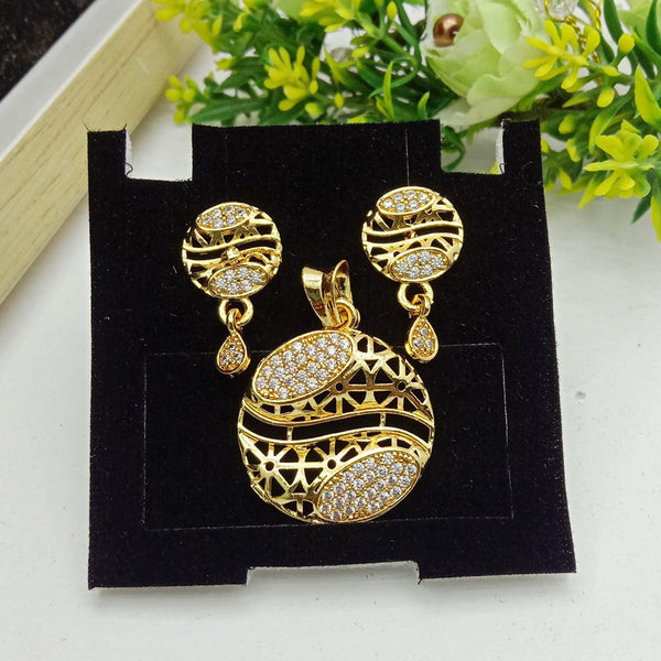 SP Jewellery Gold Plated Austrian Stone Pendant Set