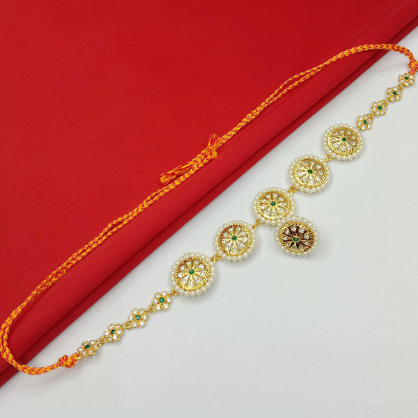 SP Jewellery Gold Plated Austrian Stone And  Pearls Sheeshphool