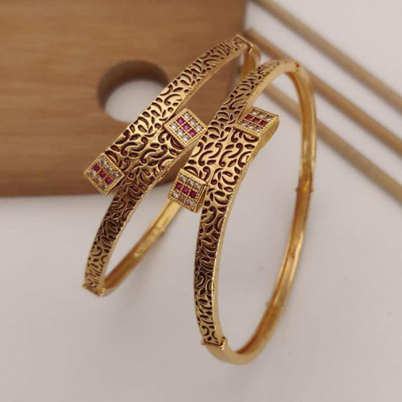 SP Jewellery Gold Plated Austrian Stone Bangle Set