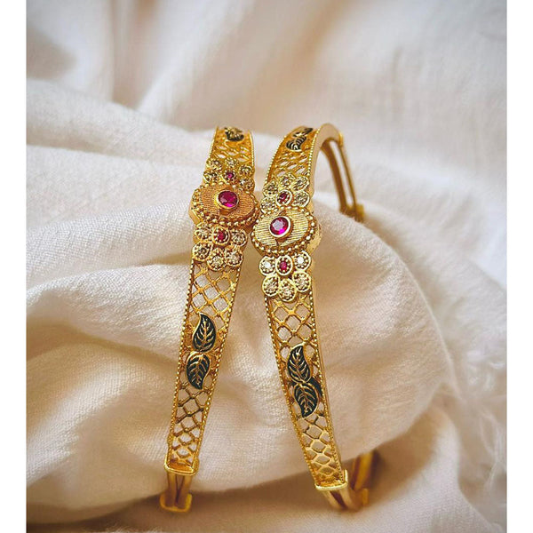 SP Jewellery Gold Plated Austrian Stone Bangle Set