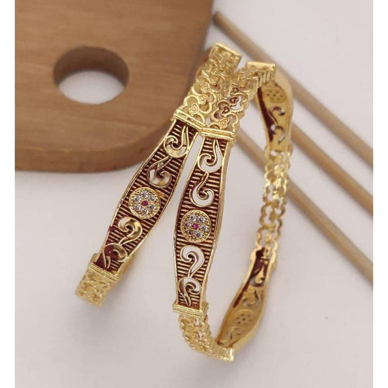 SP Jewellery Gold Plated Austrian Stone Bangle Set