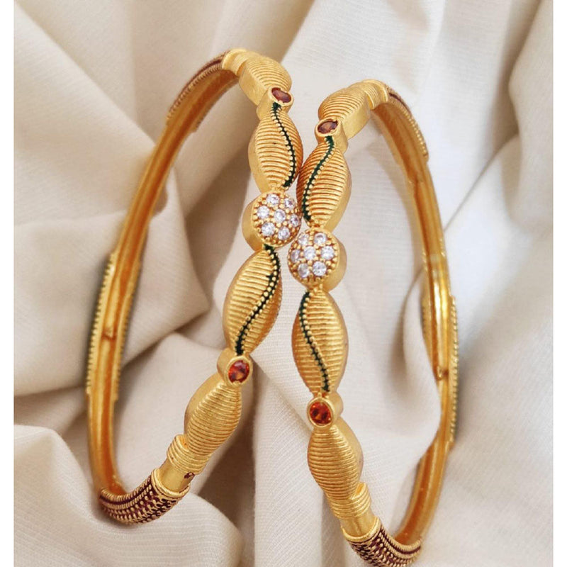 SP Jewellery Gold Plated Austrian Stone Bangle Set