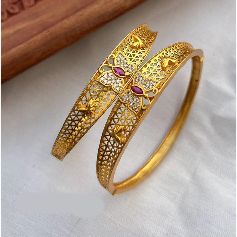 SP Jewellery Gold Plated Austrian Stone Bangle Set