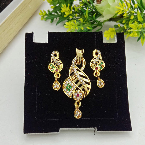 SP Jewellery Gold Plated Austrian Stone Pendant Set