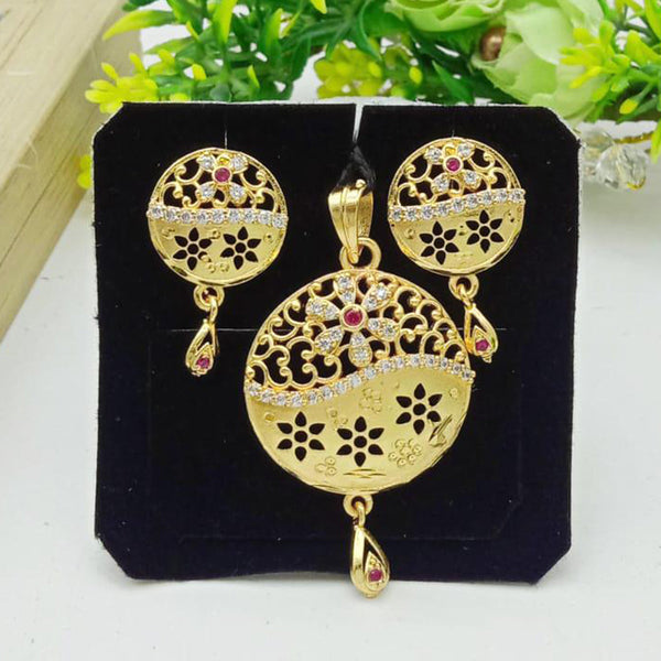 SP Jewellery Gold Plated Austrian Stone Pendant Set