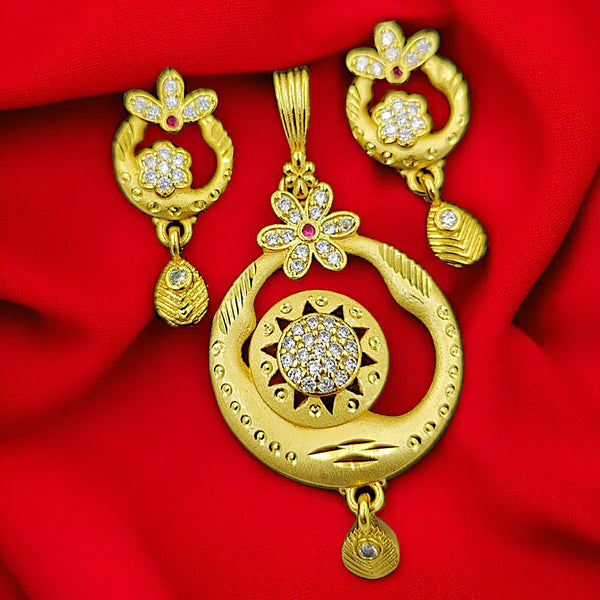 SP Jewellery Gold Plated Austrian Stone Pendant Set