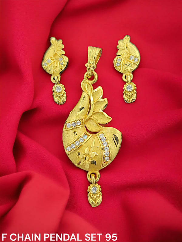 SP Jewellery Gold Plated Austrian Stone Pendant Set