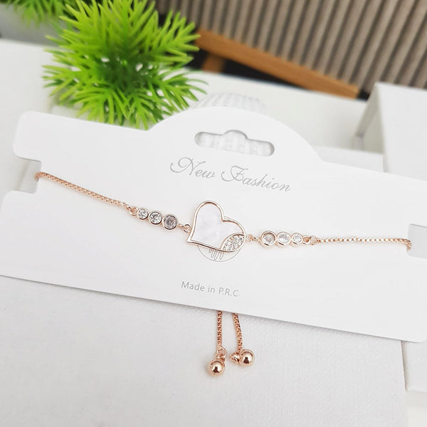 SP Jewellery Rose Gold Plated Austrian Stone Adjustable Bracelet