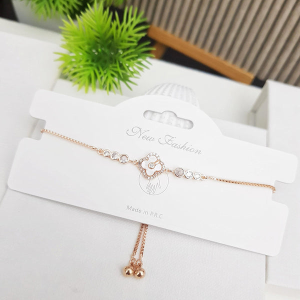 SP Jewellery Rose Gold Plated Austrian Stone Adjustable Bracelet