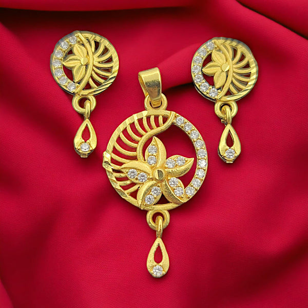 SP Jewellery Gold Plated Austrian Stone Pendant Set