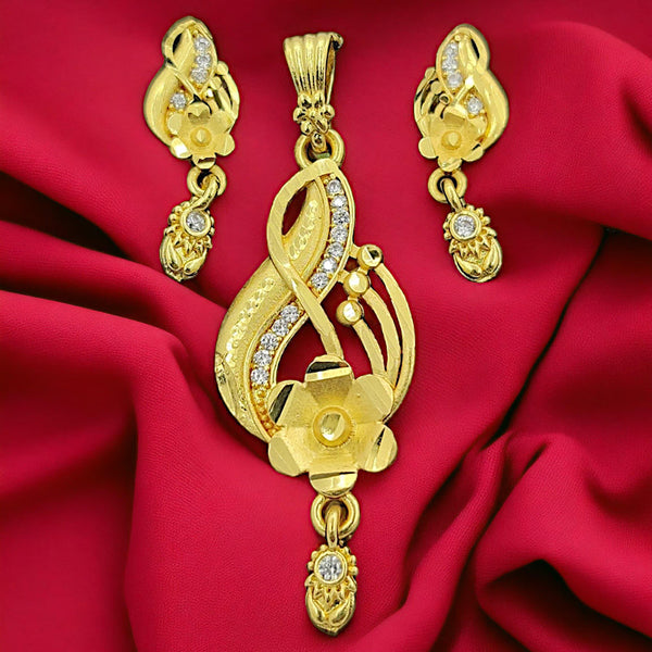 SP Jewellery Gold Plated Austrian Stone Pendant Set