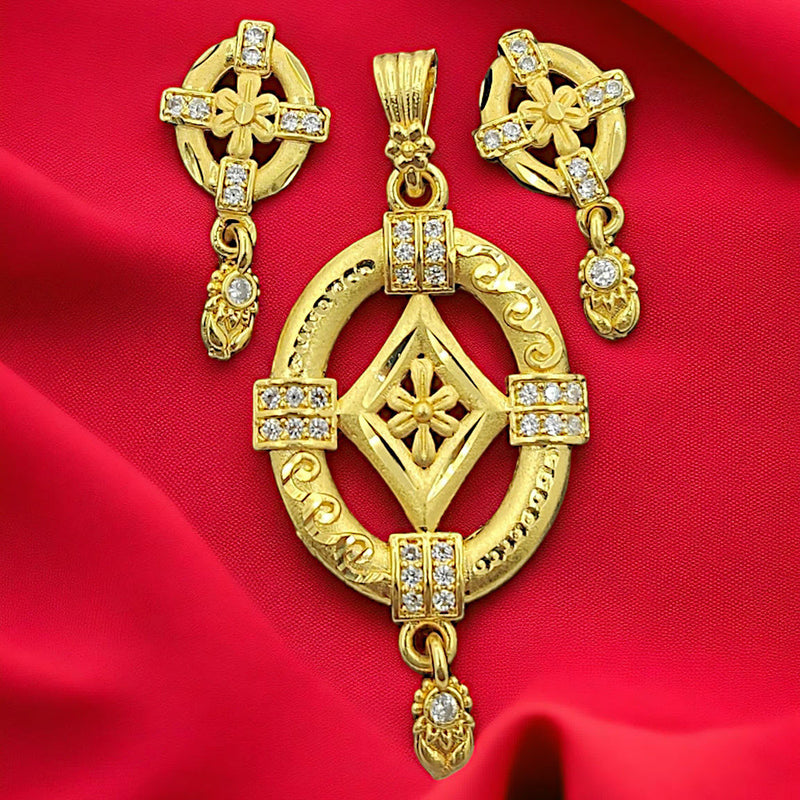 SP Jewellery Gold Plated Austrian Stone Pendant Set