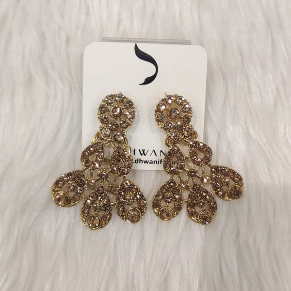 Dhwani Gold Plated Austrian Stone Dangler Earrings