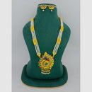 Mahavir Traditional Gold Forming Look Pearl Meenakari Long Necklace Set (Pack of 6)