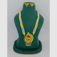 Mahavir Traditional Gold Forming Look Pearl Meenakari Long Necklace Set (Pack of 6)