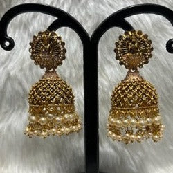 Infinity Jewels Gold Plated Jhumki Earrings