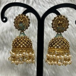 Infinity Jewels Gold Plated Jhumki Earrings