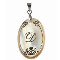 Urthn Alphabet D" Shell Pendant