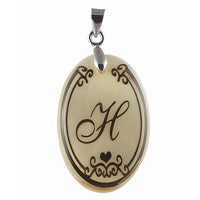 Urthn Alphabet H" Shell Pendant