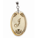 Urthn Alphabet J" Shell Pendant