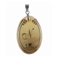 Urthn Alphabet N" Shell Pendant