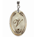 Urthn Alphabet V" Shell Pendant