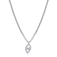 Urthn White Austrian Stone Necklace Set With Maang Tikka (Pack Of 6)