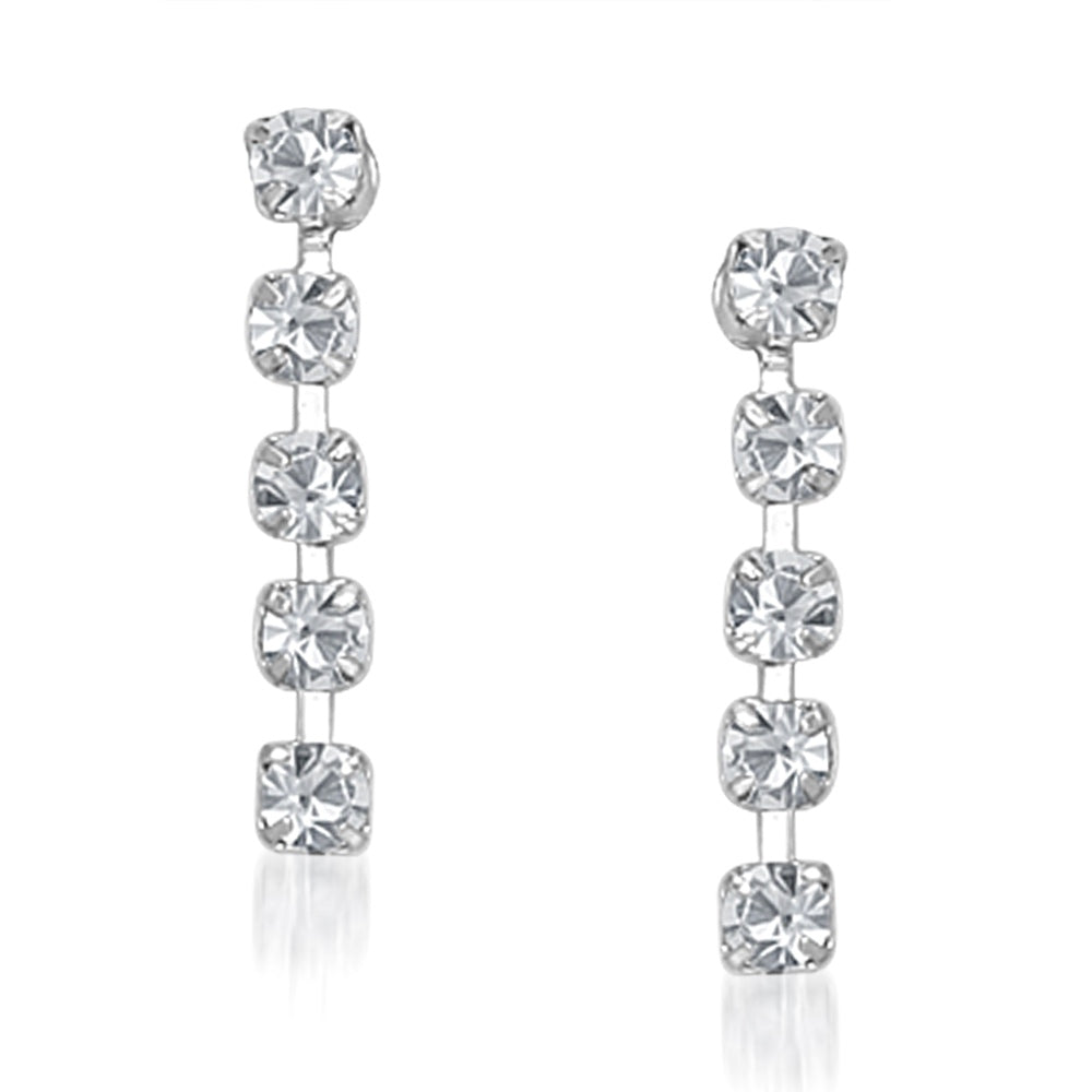 Urthn White Austrian Stone Necklace Set With Maang Tikka (Pack Of 6)