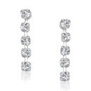 Urthn White Austrian Stone Necklace Set With Maang Tikka (Pack Of 6)