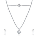 Urthn Silver Plated Necklace Set With Bracelet (Pack Of 6)