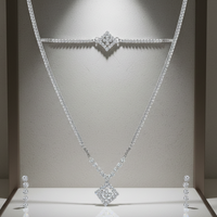 Urthn Silver Plated Necklace Set With Bracelet (Pack Of 6)