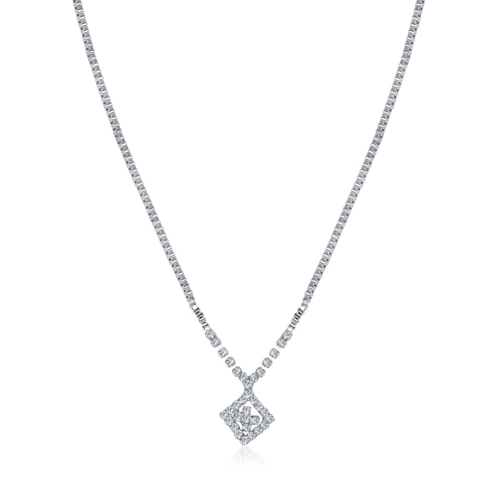 Urthn Silver Plated Necklace Set With Bracelet (Pack Of 6)