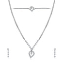 Urthn Austrian Stone Silver Plated Necklaces Set (Pack Of 6)