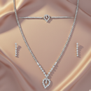 Urthn Austrian Stone Silver Plated Necklaces Set (Pack Of 6)