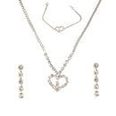 Urthn Silver Plated Necklace Set With Bracelet (Pack Of 6)