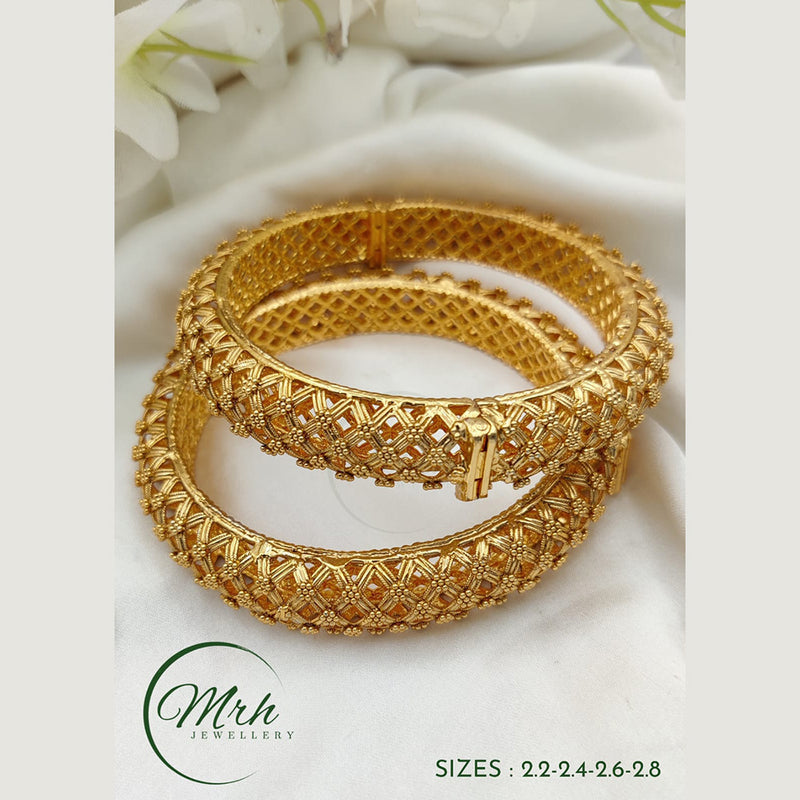 Jewel Addiction Copper Gold Plated Bangles Set