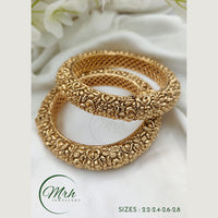 Jewel Addiction Copper Gold Plated Bangles Set