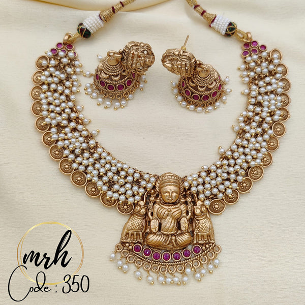 Jewel Addiction Copper Gold Plated Temple Necklace Set