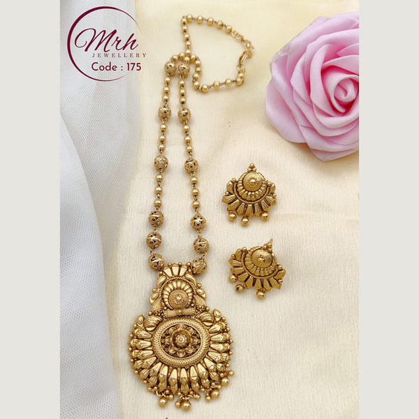 Jewel Addiction Copper Gold Plated Long Necklace Set