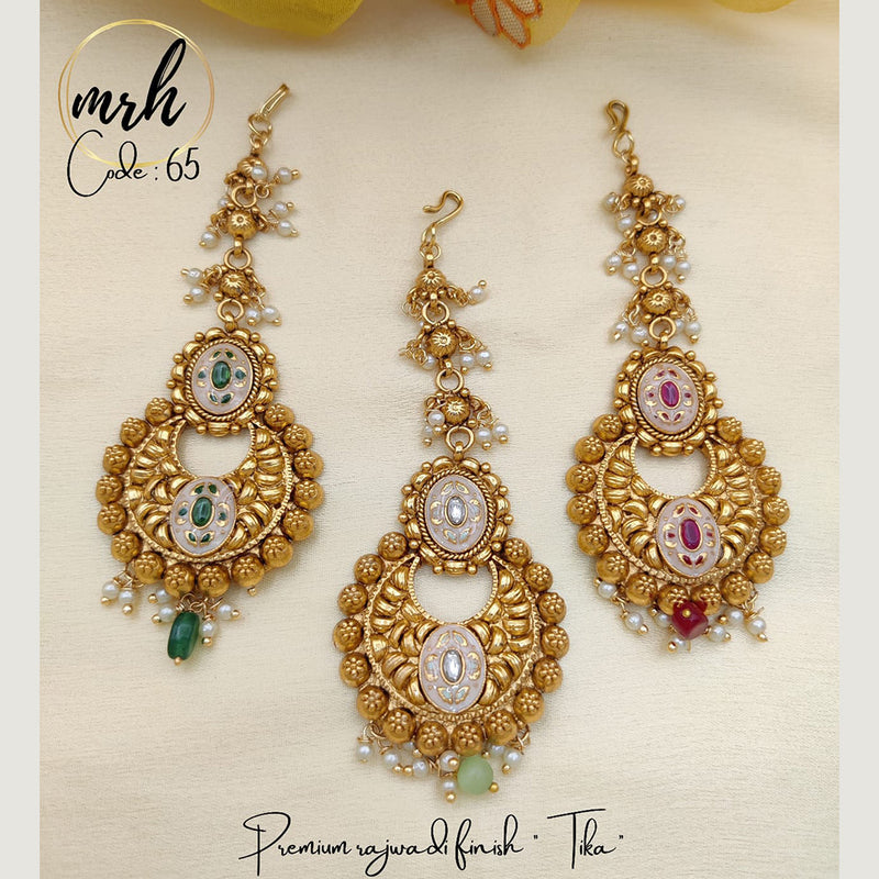 Jewel Addiction Copper Gold Plated Mangtikka