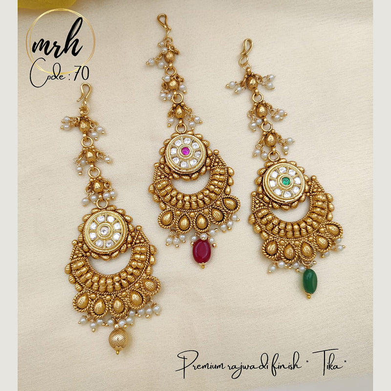 Jewel Addiction Copper Gold Plated Mangtikka