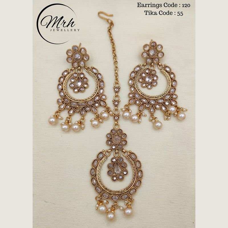 Jewel Addiction Copper Gold Plated Earrings With Mangtikka