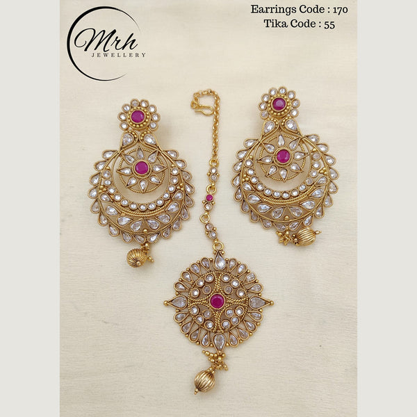 Round Multi color Beads Party Wear Earring With Maang Tikka NA94 Rakhi Gift   Buy Indian Fashion Jewellery