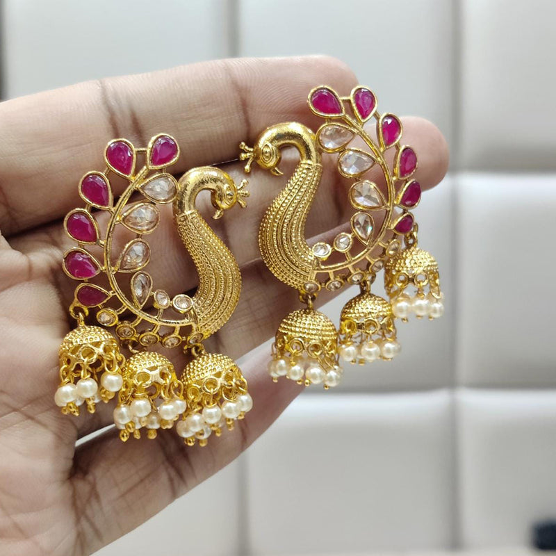 Jewel Addiction Copper Gold Plated Jhumki Earrings